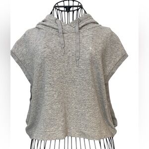Gray Women's Workout Hoodie Top Size M